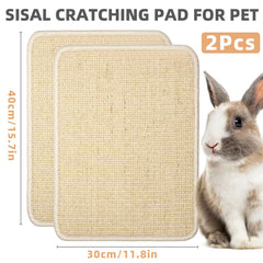 Uotey alfombra rasca-sisal beige, apta para mascotas en interiores y juego diario.