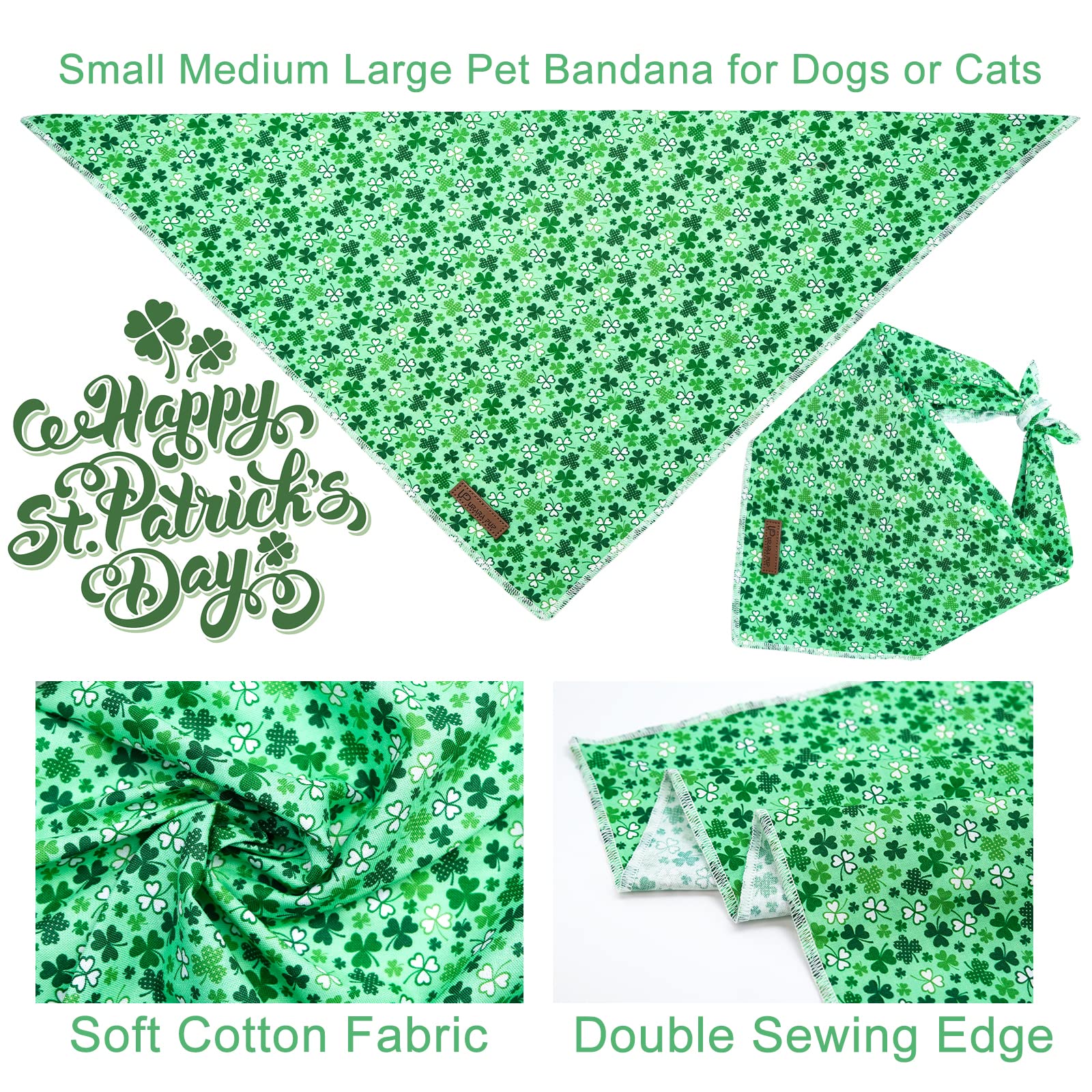 Bandana UP URARA PUP de algodón suave, doble capa para durabilidad