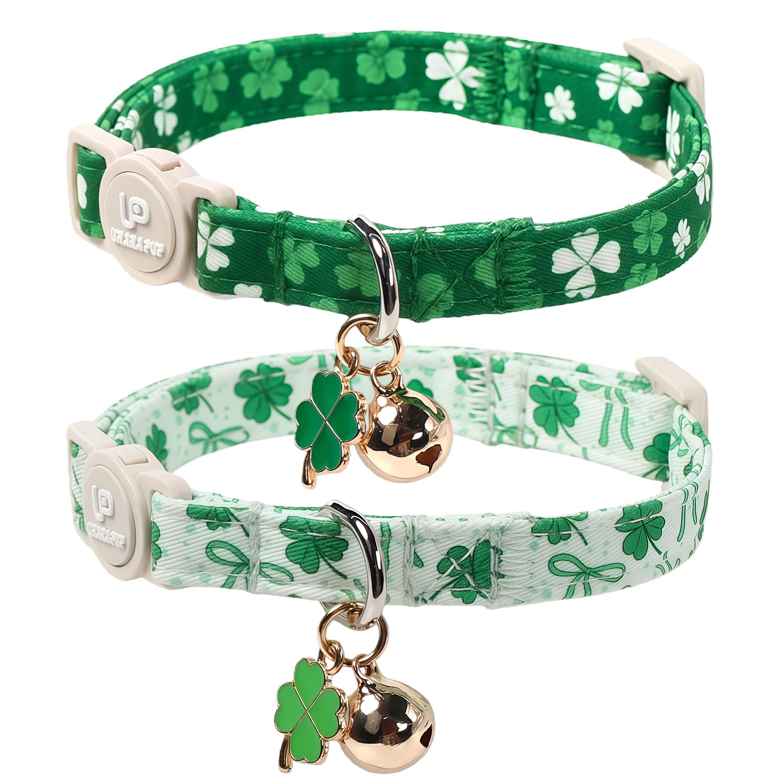 UP URARA PUP collar gato diseño san patricio verde para fiestas