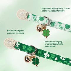 UP URARA PUP collar gato trebol brillante para estilo festivo