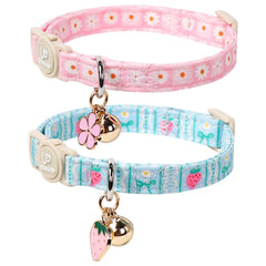 UP URARA PUP collar verano lima, cómodo para gatos activos.