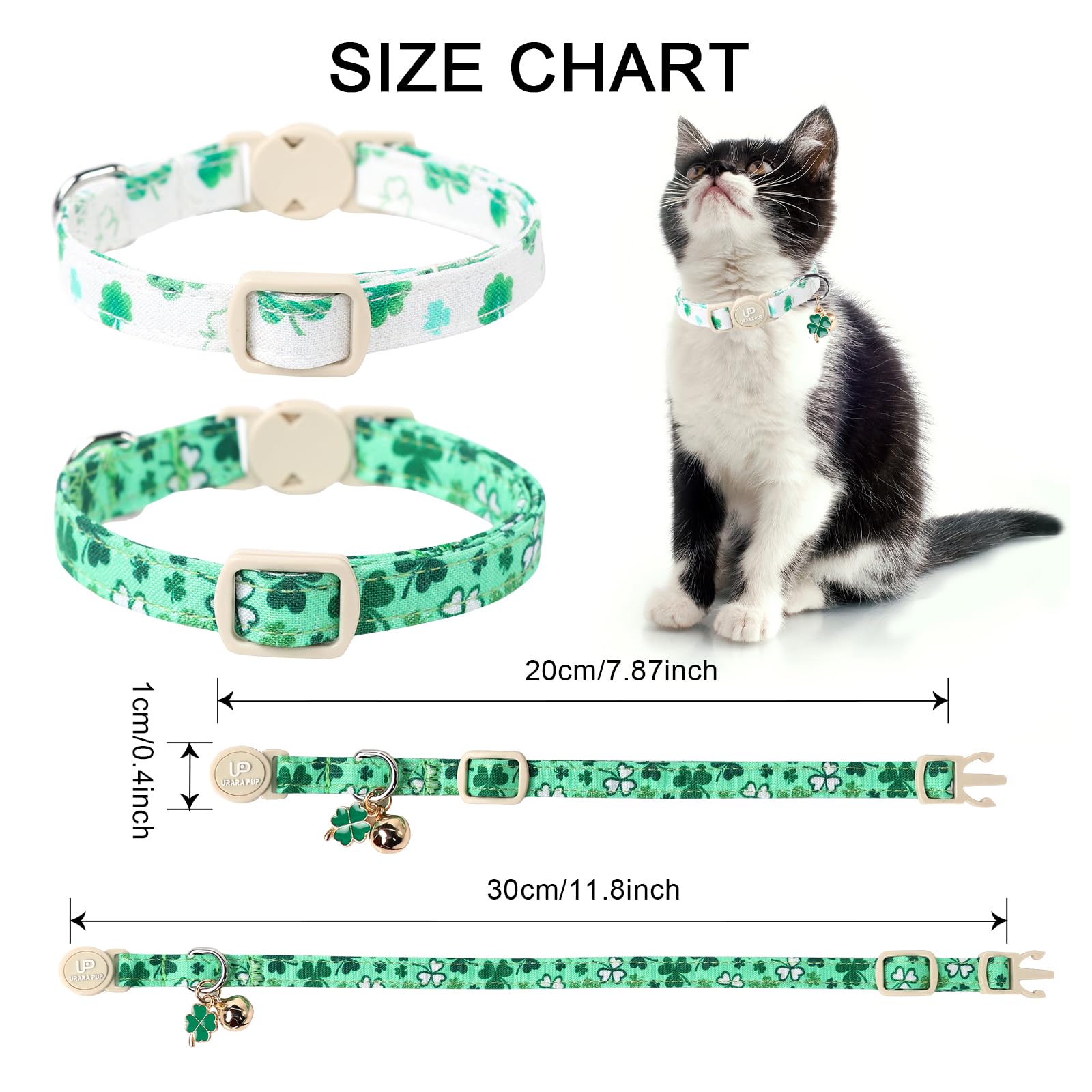 UP URARA PUP dos collares con trébol: estilos variados para festividades