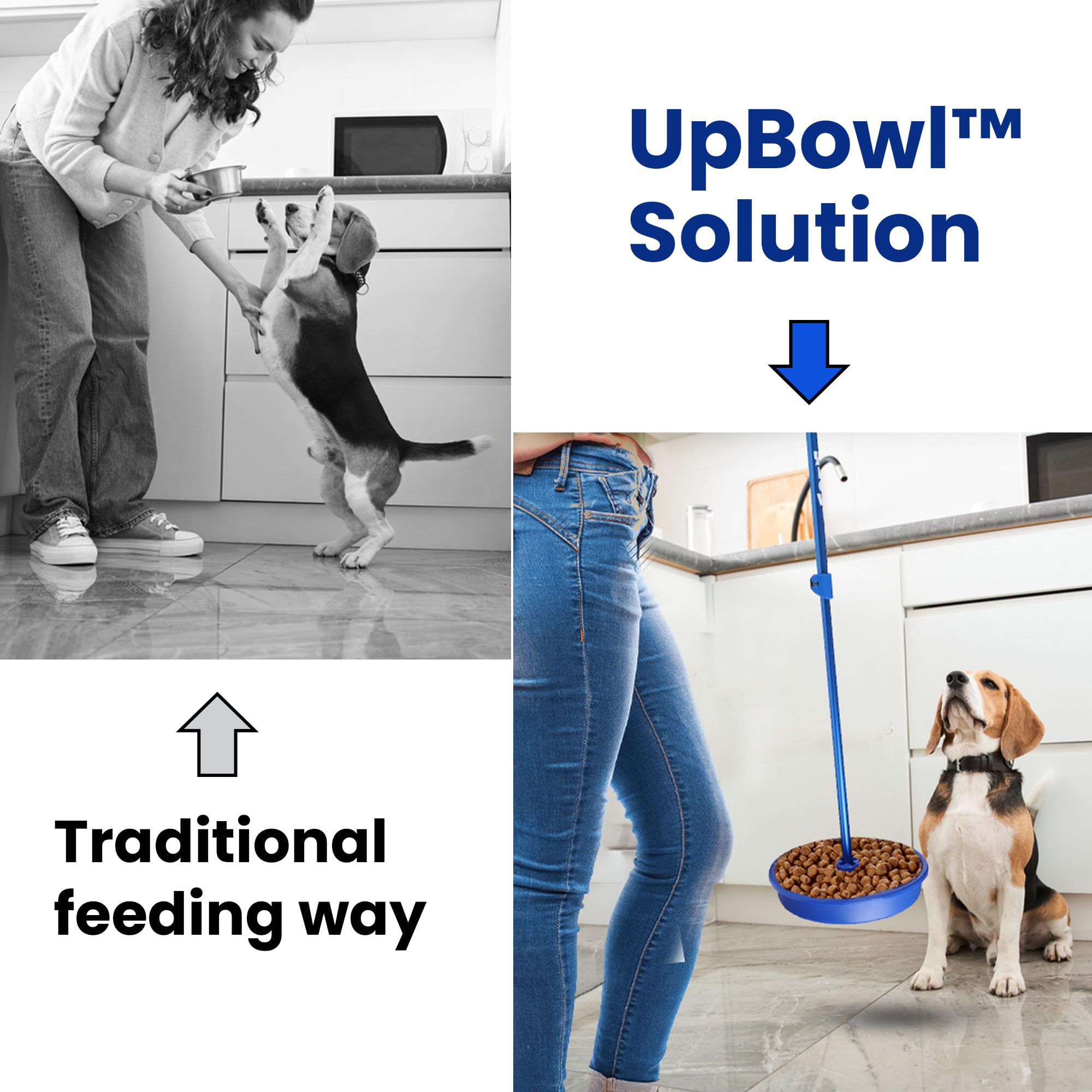 UpBowl alzador ergonómico, coloca tazones sin agacharte en casa