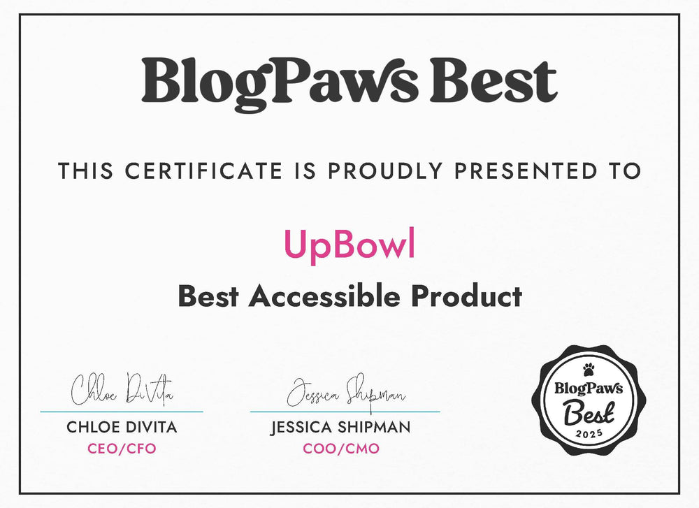 UpBowl kit regalo mascotas, regalo práctico para dueños con movilidad