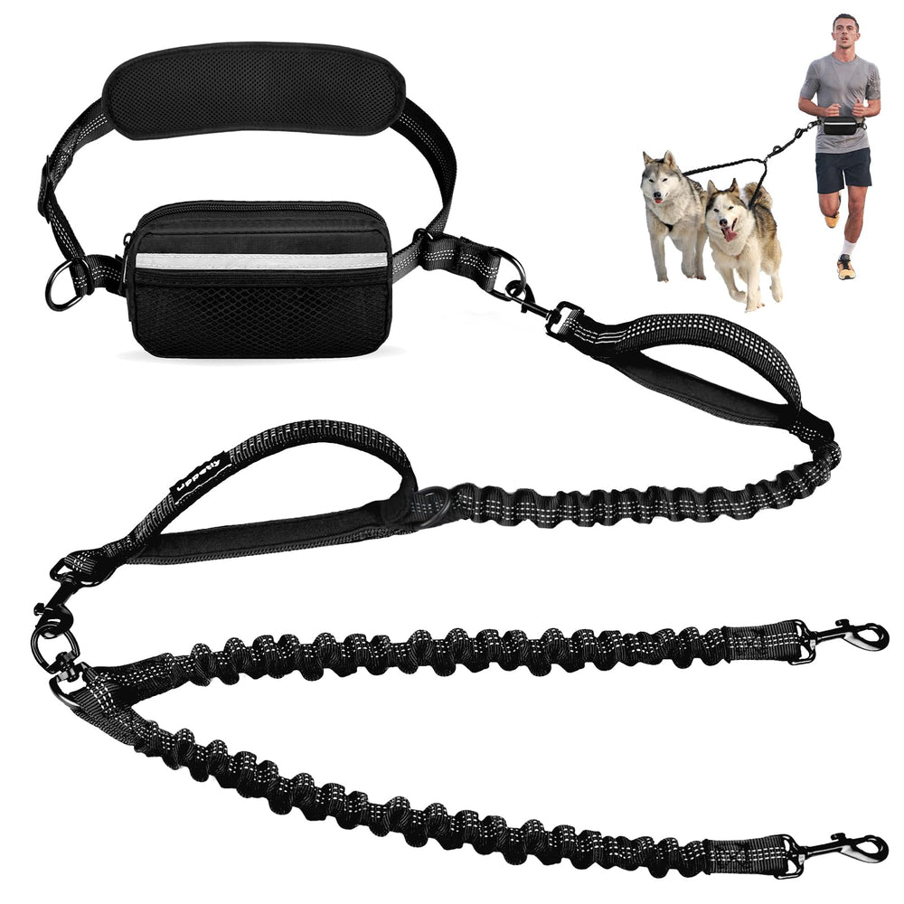 Uppetly doble correa para dos perros con bolsa, paseos sin manos y mayor libertad.