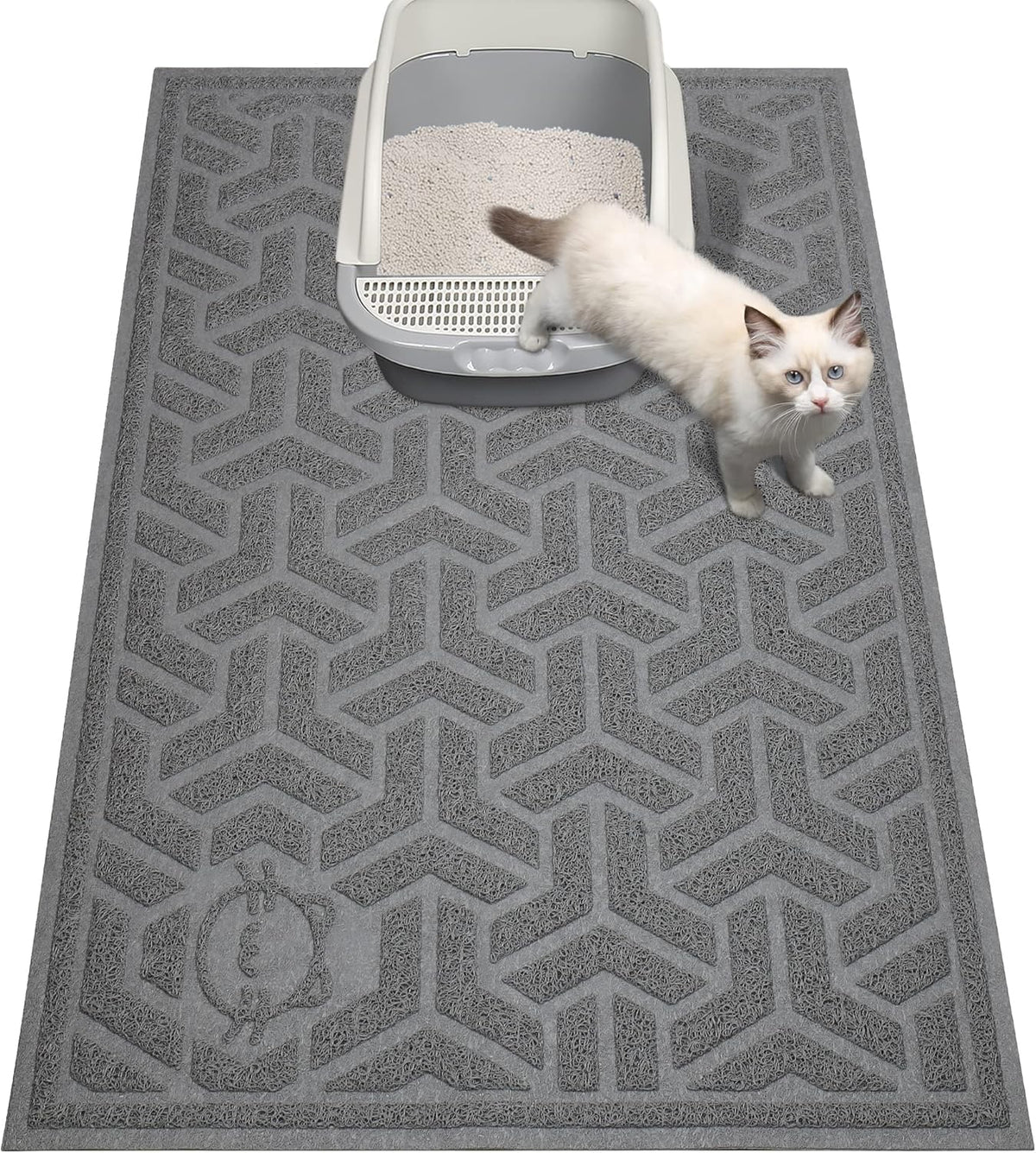 Upsky alfombrilla arena gato grande: controla la dispersión y ofrece espacio para el descanso del felino.