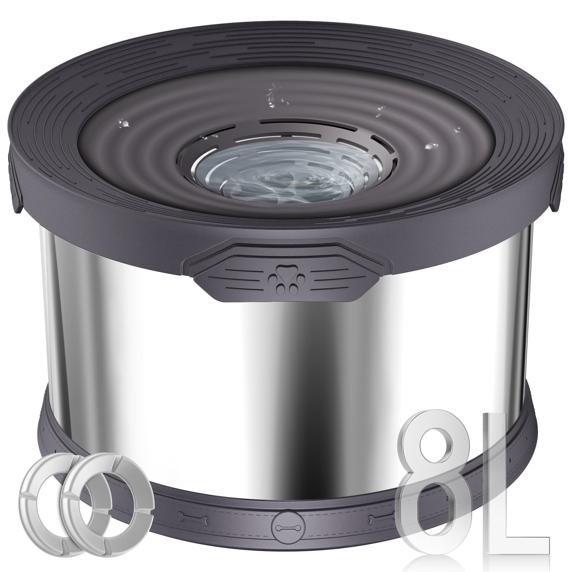 Upsky bol-agua-perro-8l sin-derrame para perros grandes y uso interior o exterior.