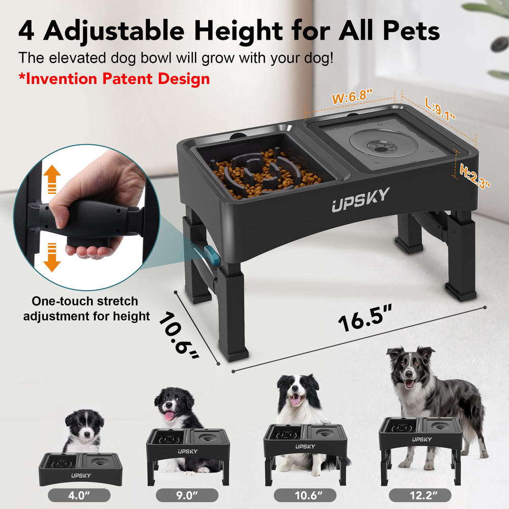 UPSKY soporte ajustable en 4 alturas para diferentes tamaños.