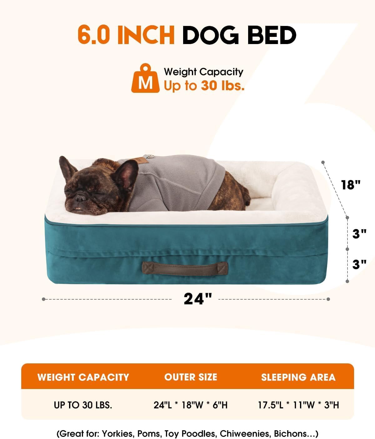 Upvilla cama-perro cobertura-impermeable desmontable facilita limpieza y cuidado.