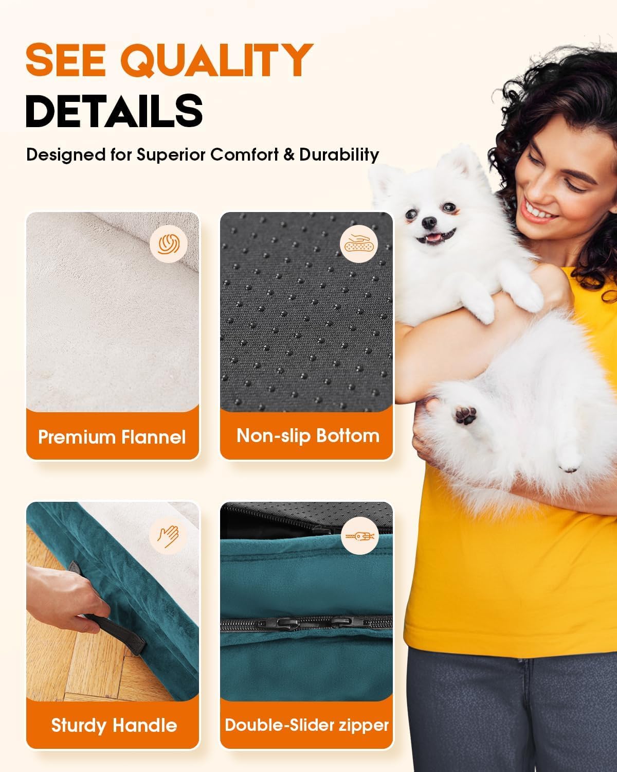 Upvilla cama-mediana azul ideal para perros de tamaño medio y confort continuo.