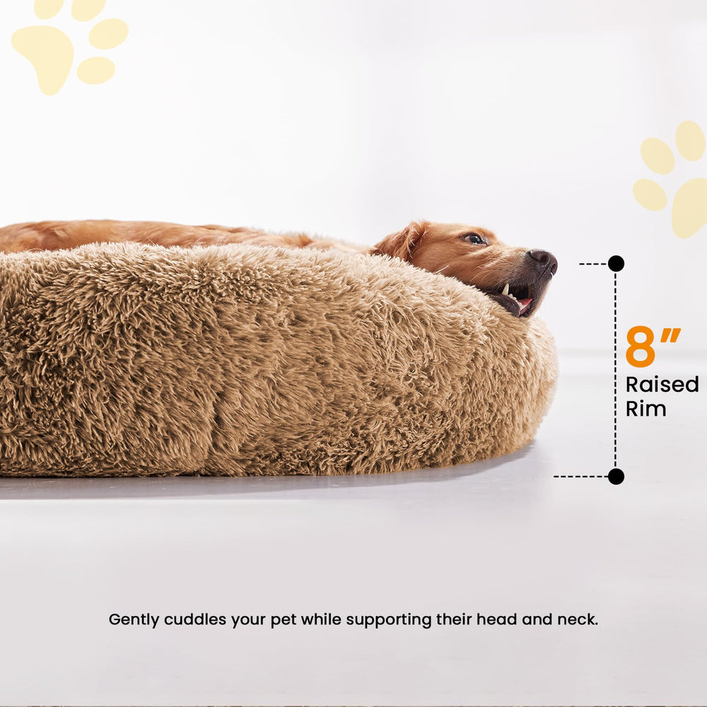 URGVANZ PET cama en forma de rosquilla, borde alto, mayor apoyo.