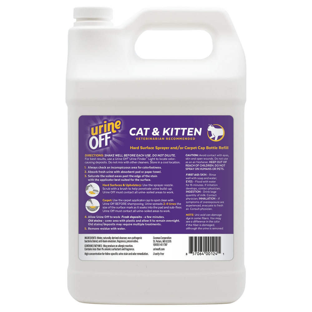 Urine Off: aplicación en alfombra para eliminar olor de orina.