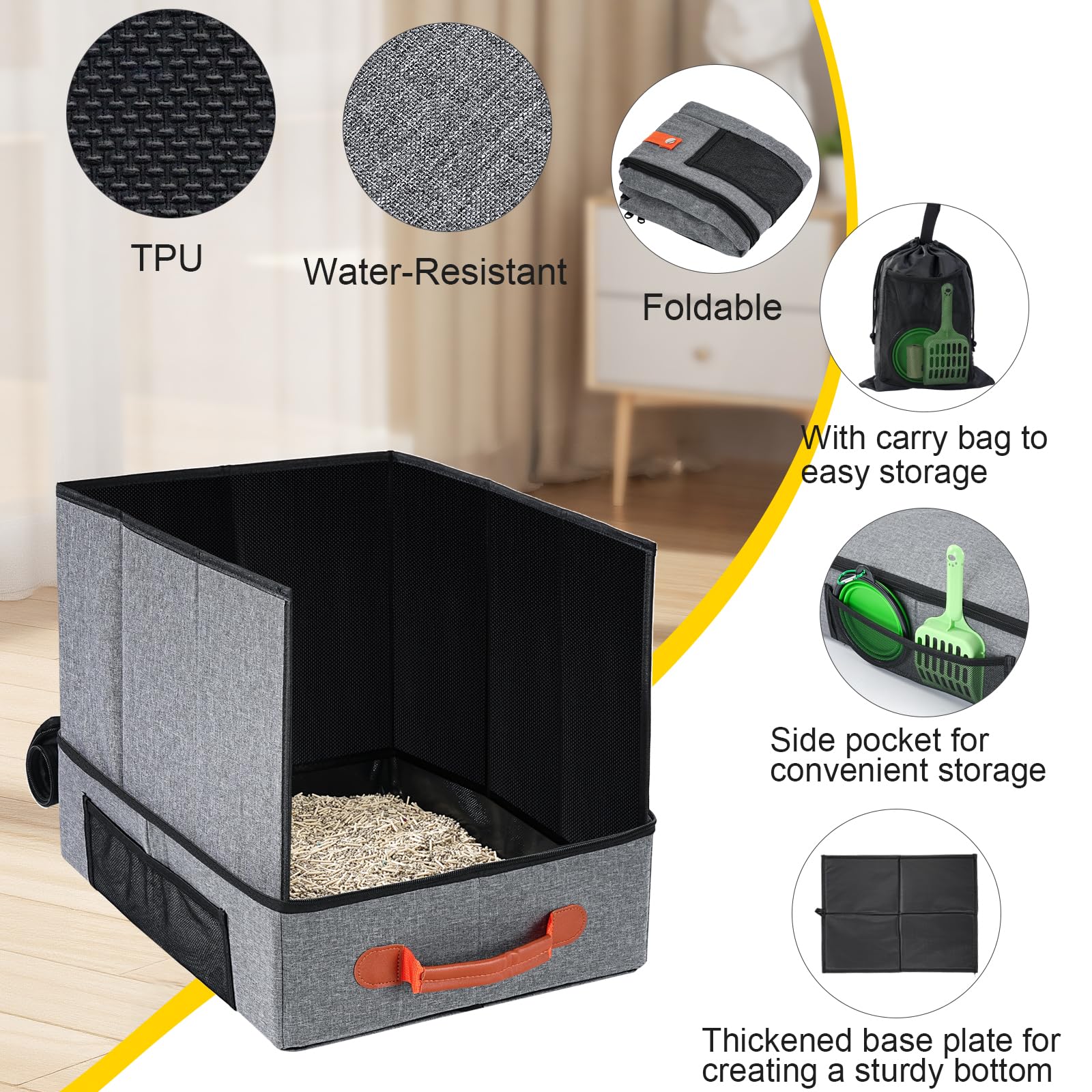 Uross interior impermeable, fácil limpieza para evitar olores