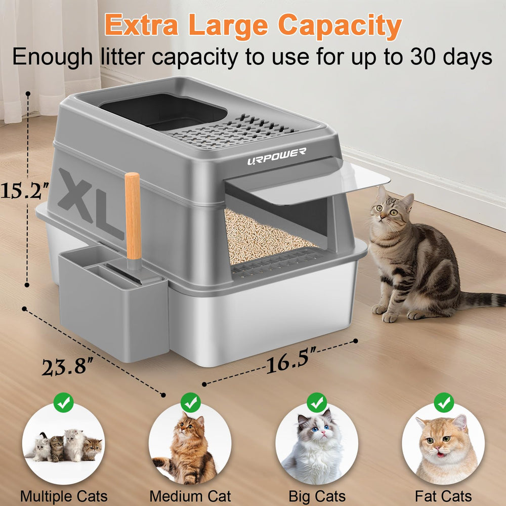 URPOWER caja de arena con entrada superior para facilitar el acceso de la mascota.