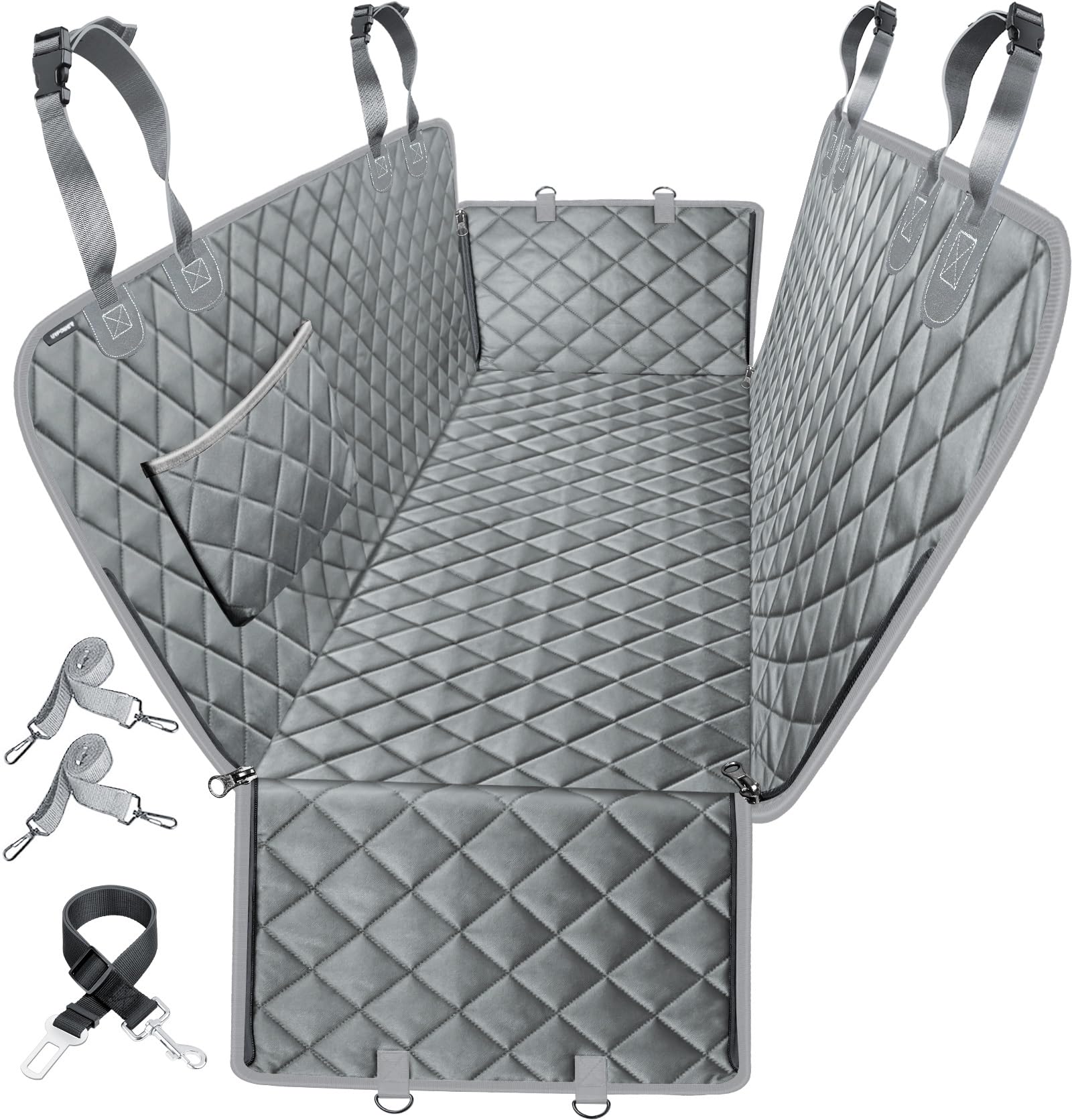 URPOWER funda de asiento para perros en modo hamaca protege la tapicería y reduce desorden en viajes