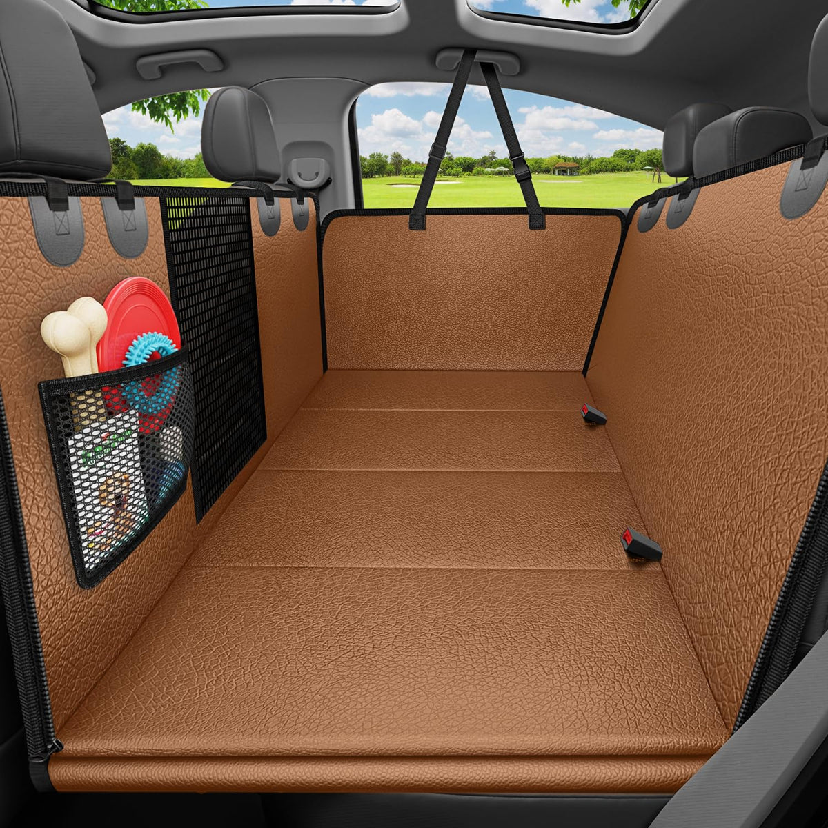 URPOWER cubre-asiento trasero para perros impermeable protege el coche y evita manchas