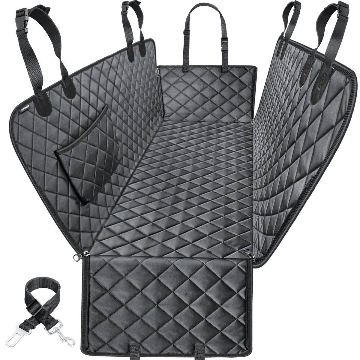 URPOWER funda de asiento para perro impermeable en modo hamaca protege el asiento de manchas y arañazos.