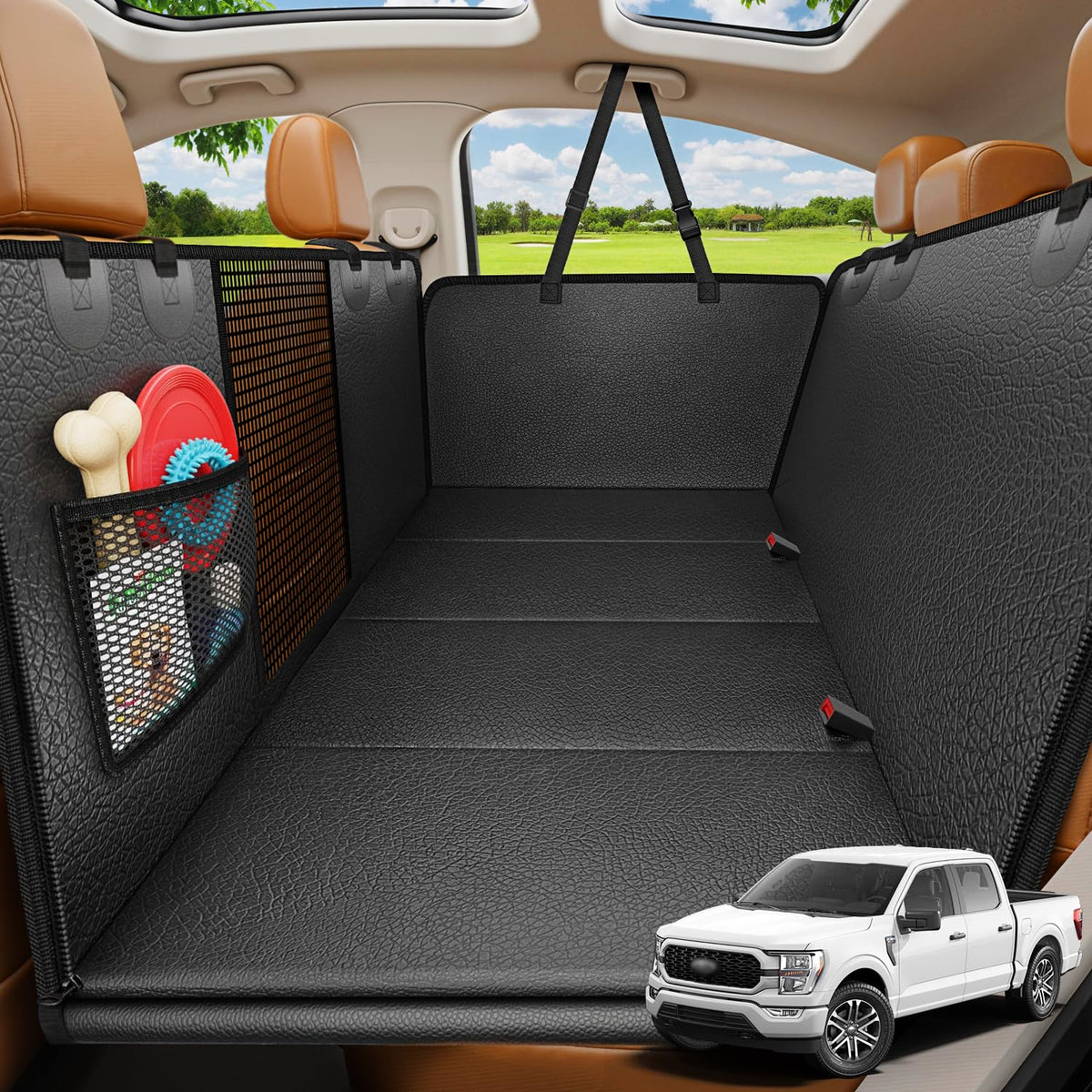 URPOWER protector asiento trasero para perros, hamaca: proteccion antidesgaste y limpieza rapida