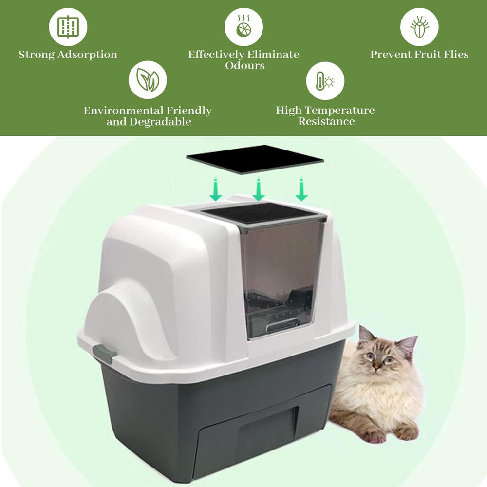 USEAMIE filtro carbón para caja de arena, mejora el aire interior