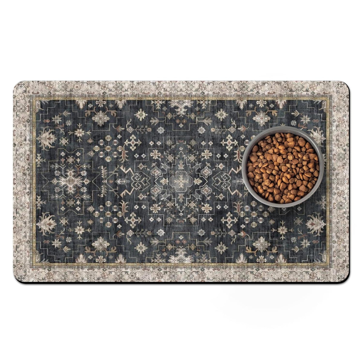 Usnfhcaw alfombra para comida de perros, absorbente y seca rápidamente.