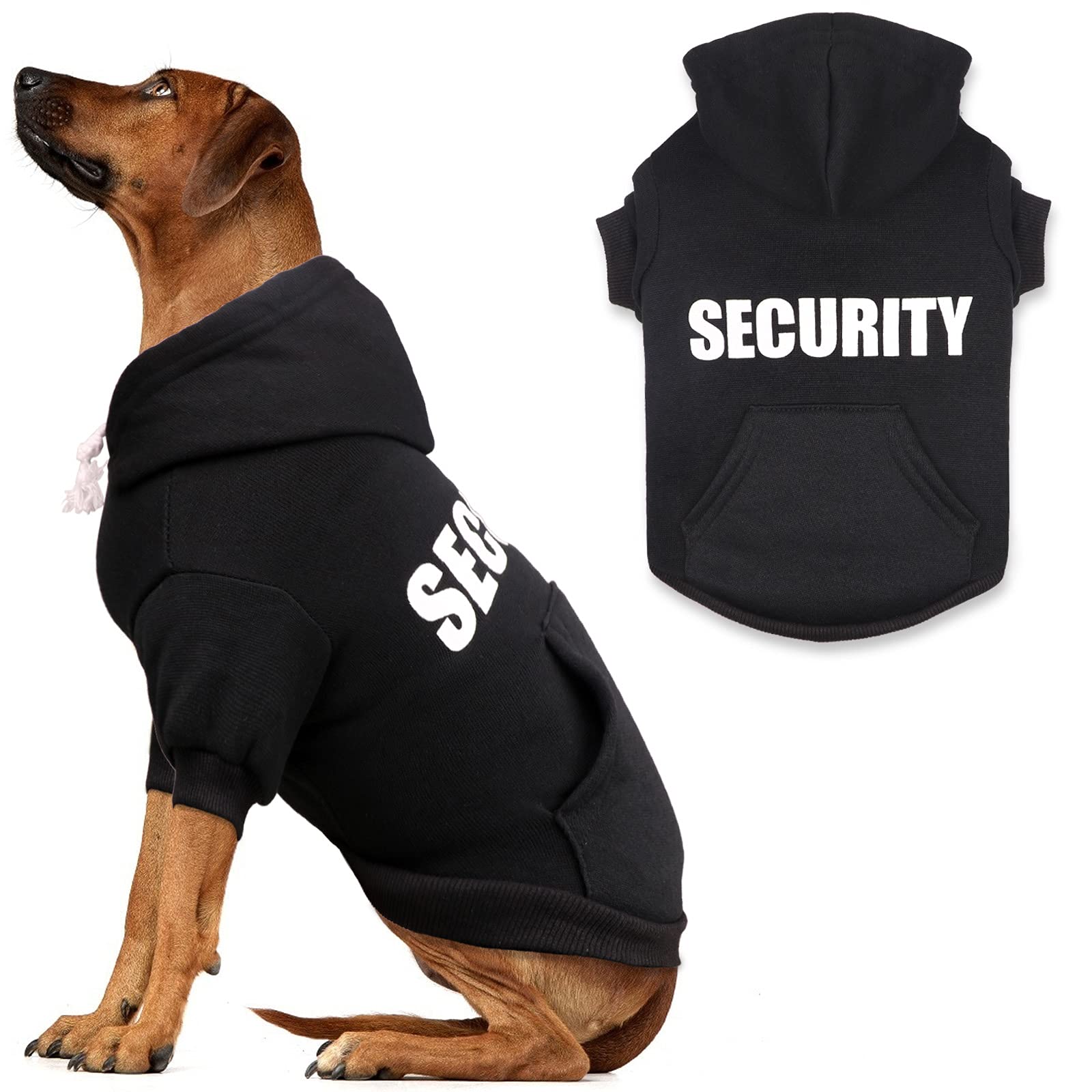 Uteuvili sudadera para perro con forro cepillado y capucha, sensación suave para paseos.