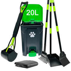 UUIXXYG bote de basura para exterior con tapa y pedal, sello de olor para recogida de heces.
