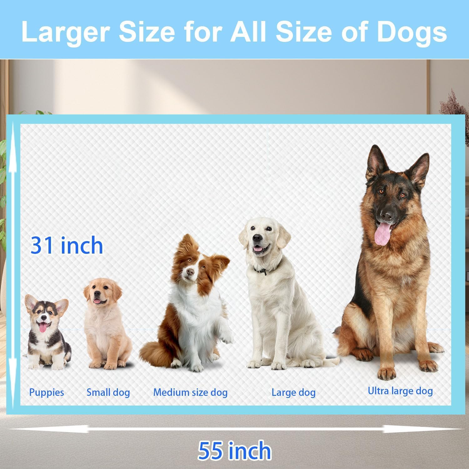 UYDJKLS cachorro usa almohadilla XXXL para aprendizaje higiénico.