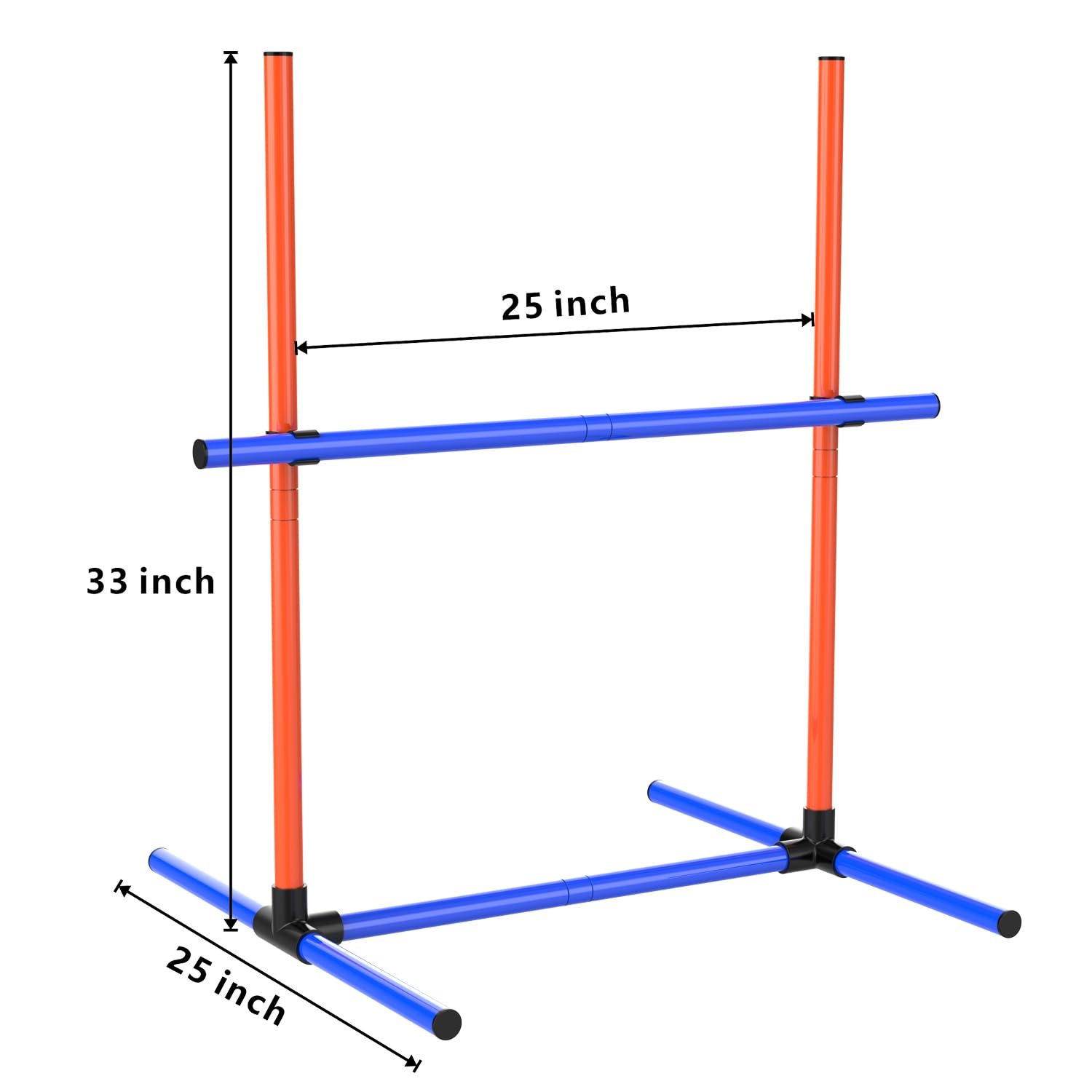 Uzpomel barras ajustables saltos para perros con alturas variables.