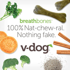V-dog Breathbone avec cannelle pour une haleine naturellement fraîche.