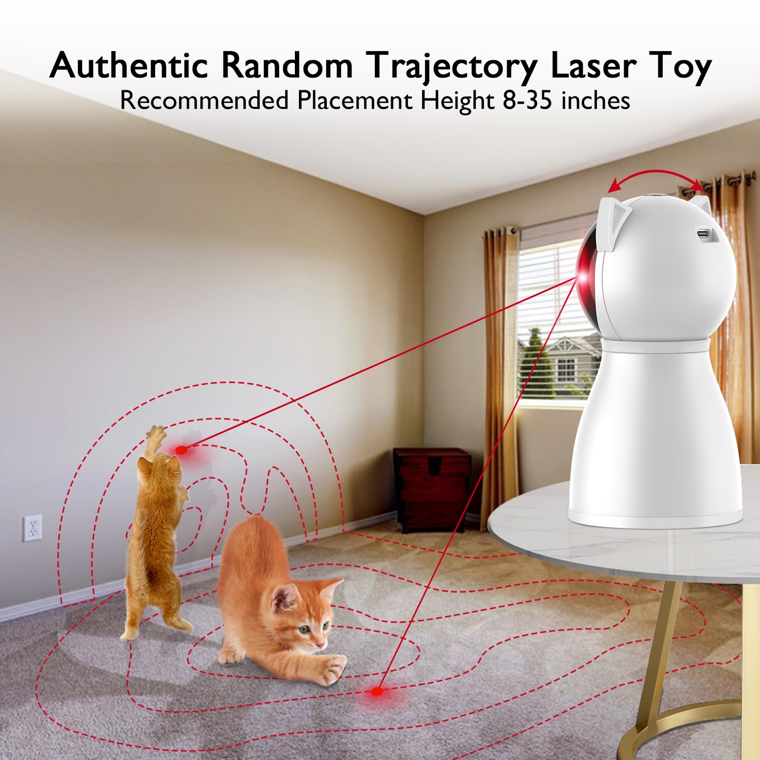 Valonii Juguete Gato Detección Movimiento facilita juego automático seguro.