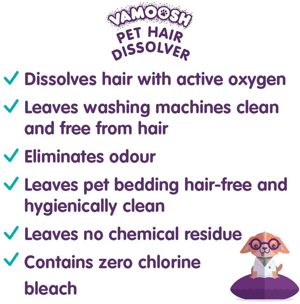 Ciclo caliente para activar la disolución de pelos con Vamoosh