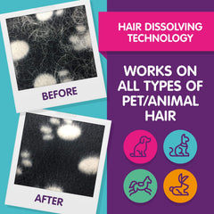 Vamoosh oxigeno-activo: descompone keratina del pelo de mascotas.