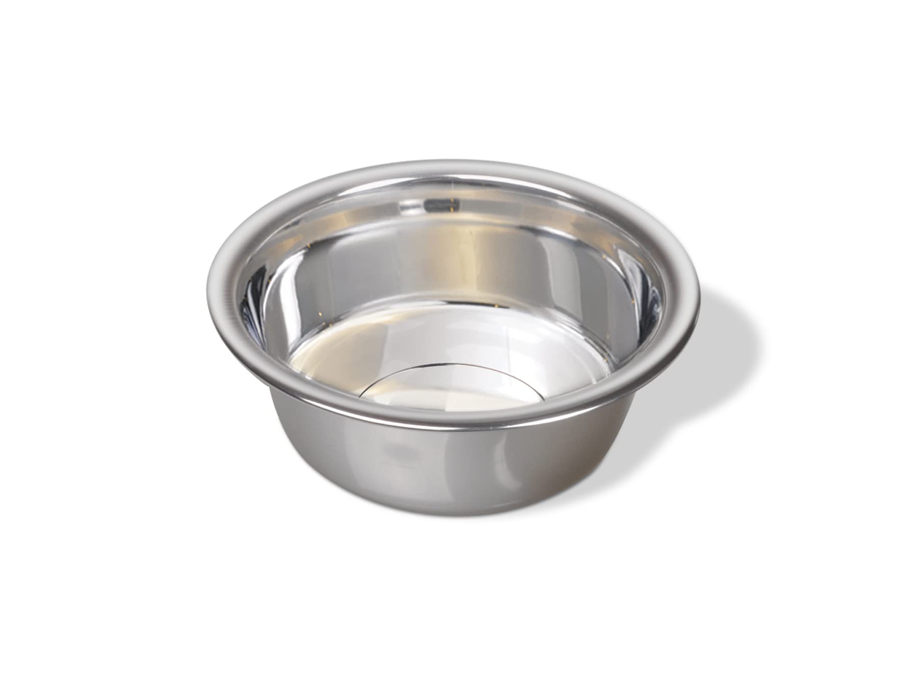 Van Ness plato para perros de acero inoxidable con interior pulido, ideal para comida y agua.