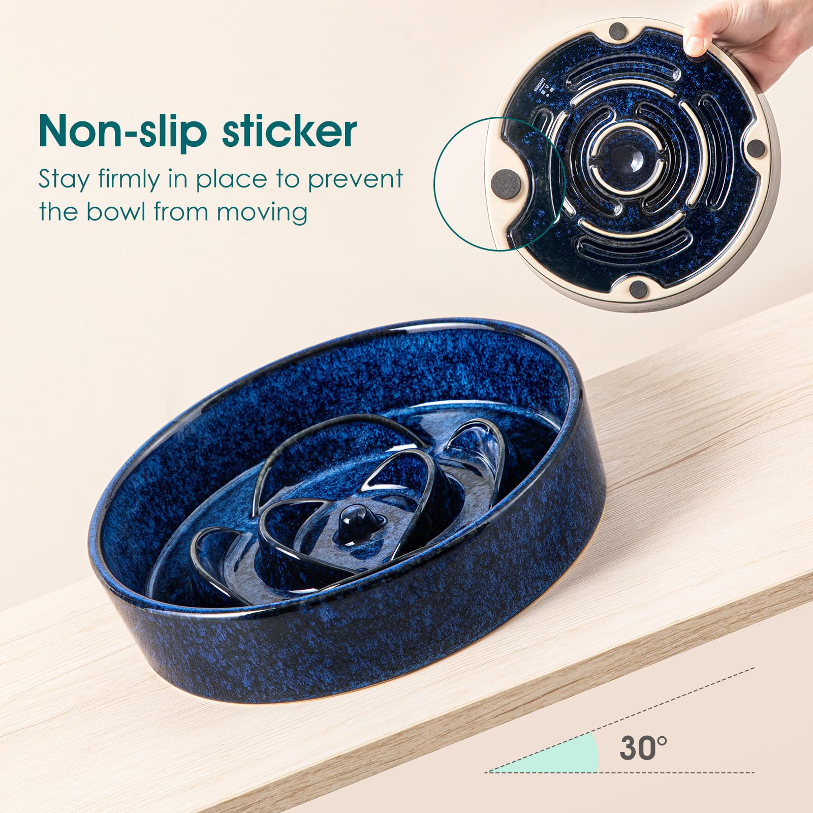 Vancasso amplio diámetro para porciones de 1,5 tazas.