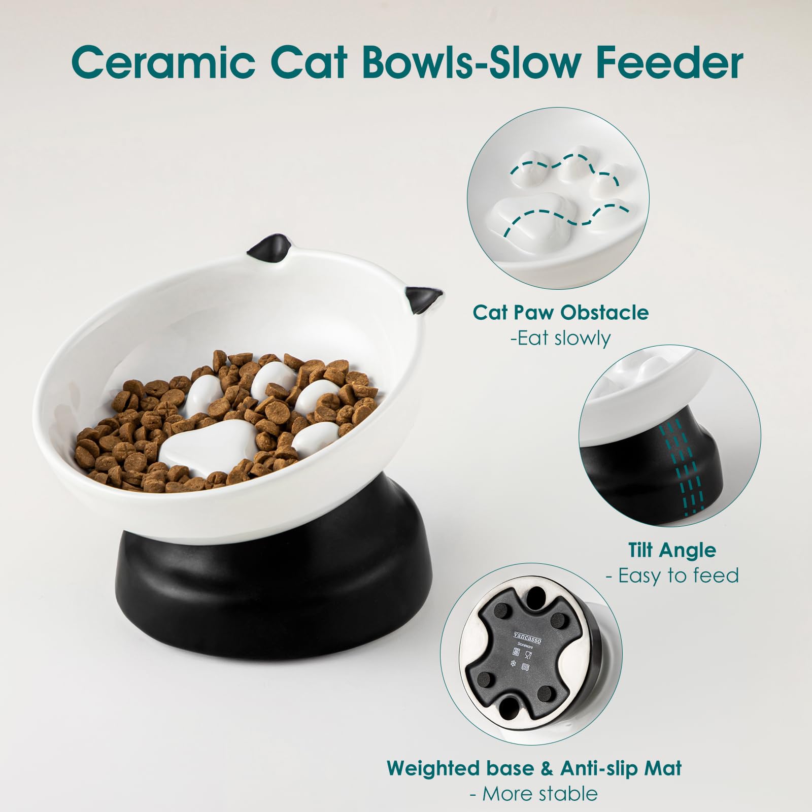 Vancasso diseño de pata de gato: añade atractivo y ayuda a una comida pausada.