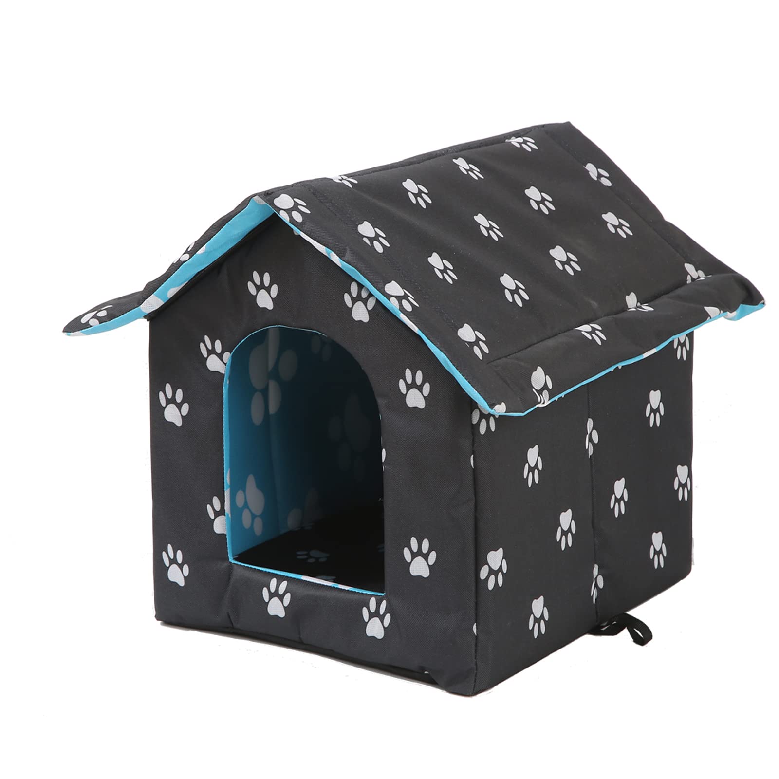 Varmtor casa de gatos exterior aislada ofrece refugio cálido para felinos al aire libre.