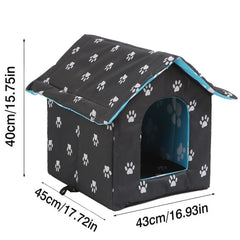 Varmtor vivienda para gatos con tejido Oxford impermeable protege contra la lluvia.