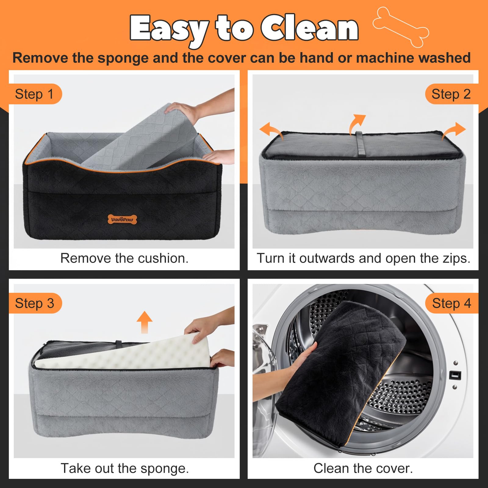 VavoPaw: tapizado impermeable para uso diario y manchas fáciles de limpiar.
