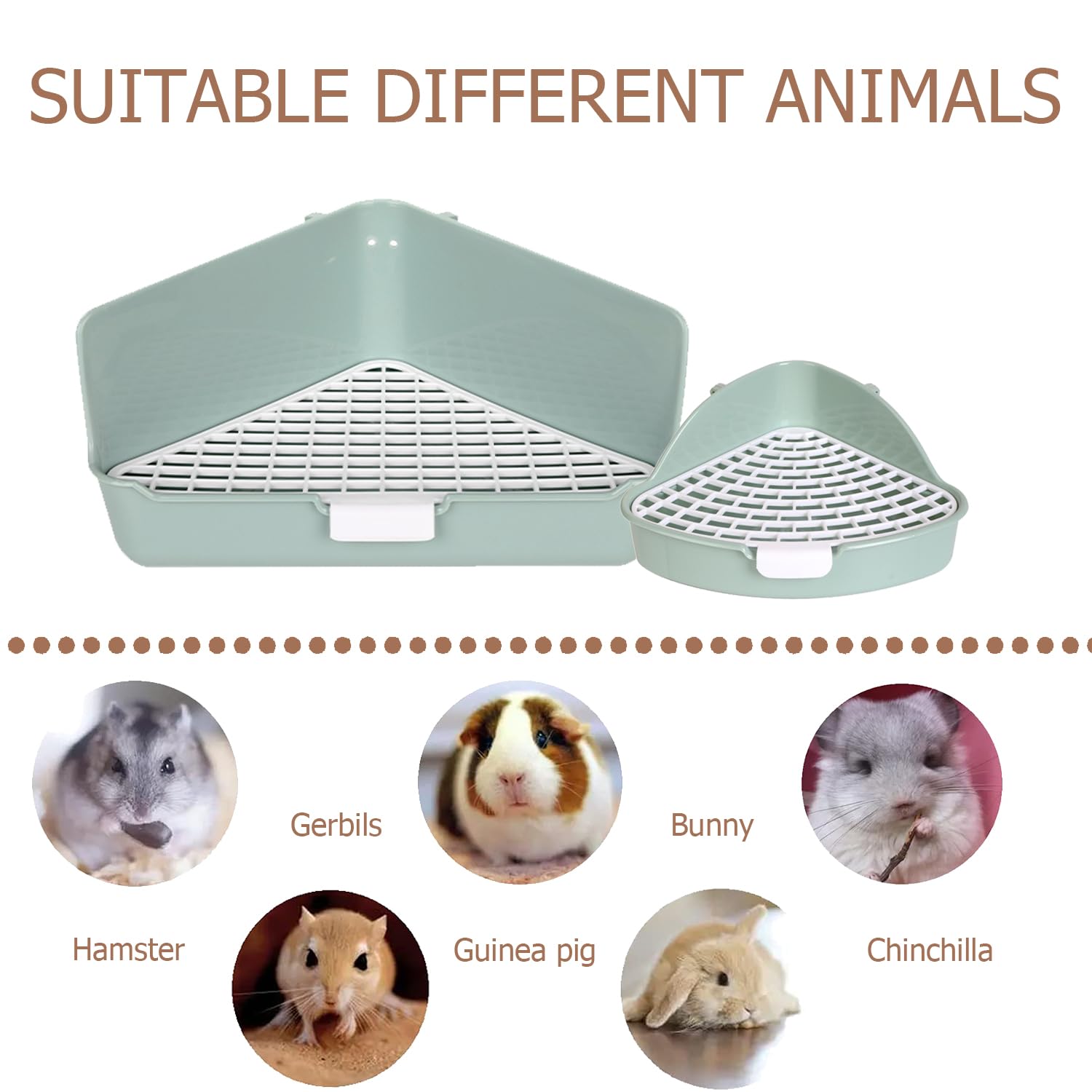 Vayinana Litter Box tamaño 3,9 x 7,5 x 7,5 pulgadas para mascotas pequeñas.