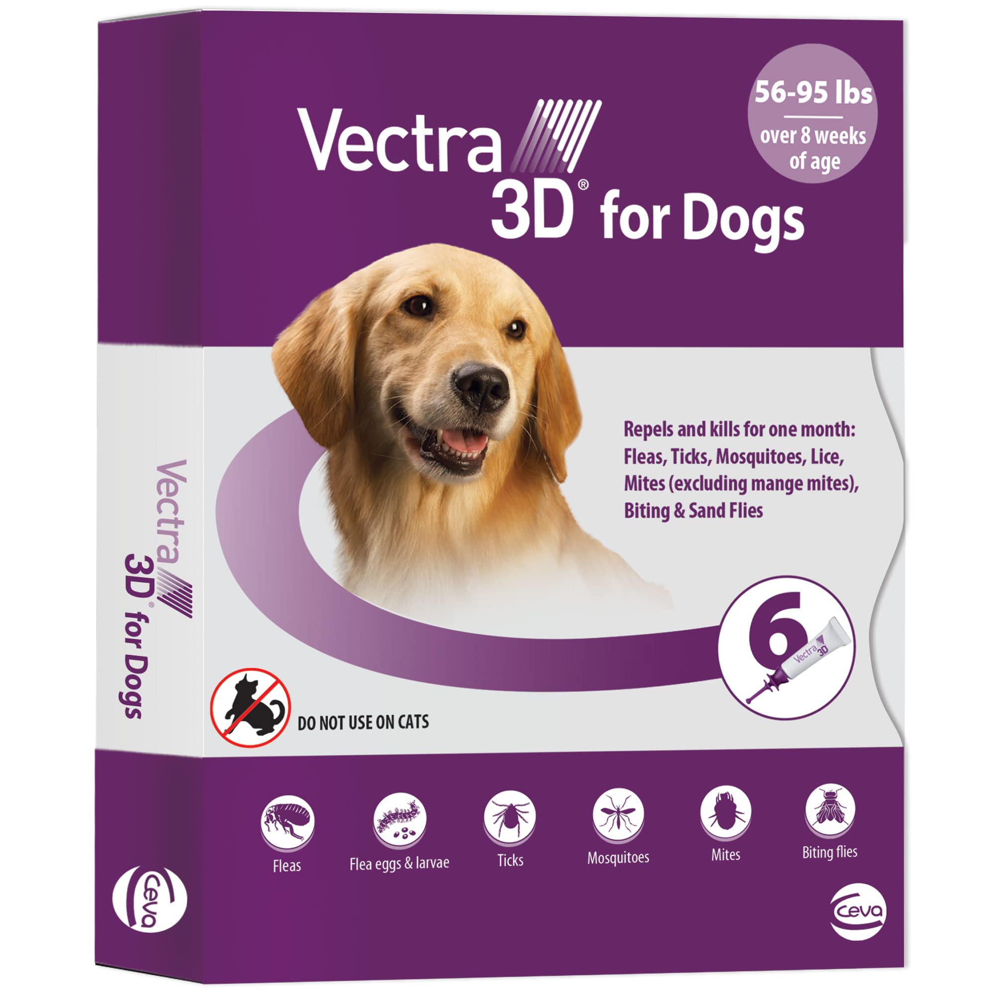 Vectra 3D para perros grandes: aplicación tópica fácil y rápida.