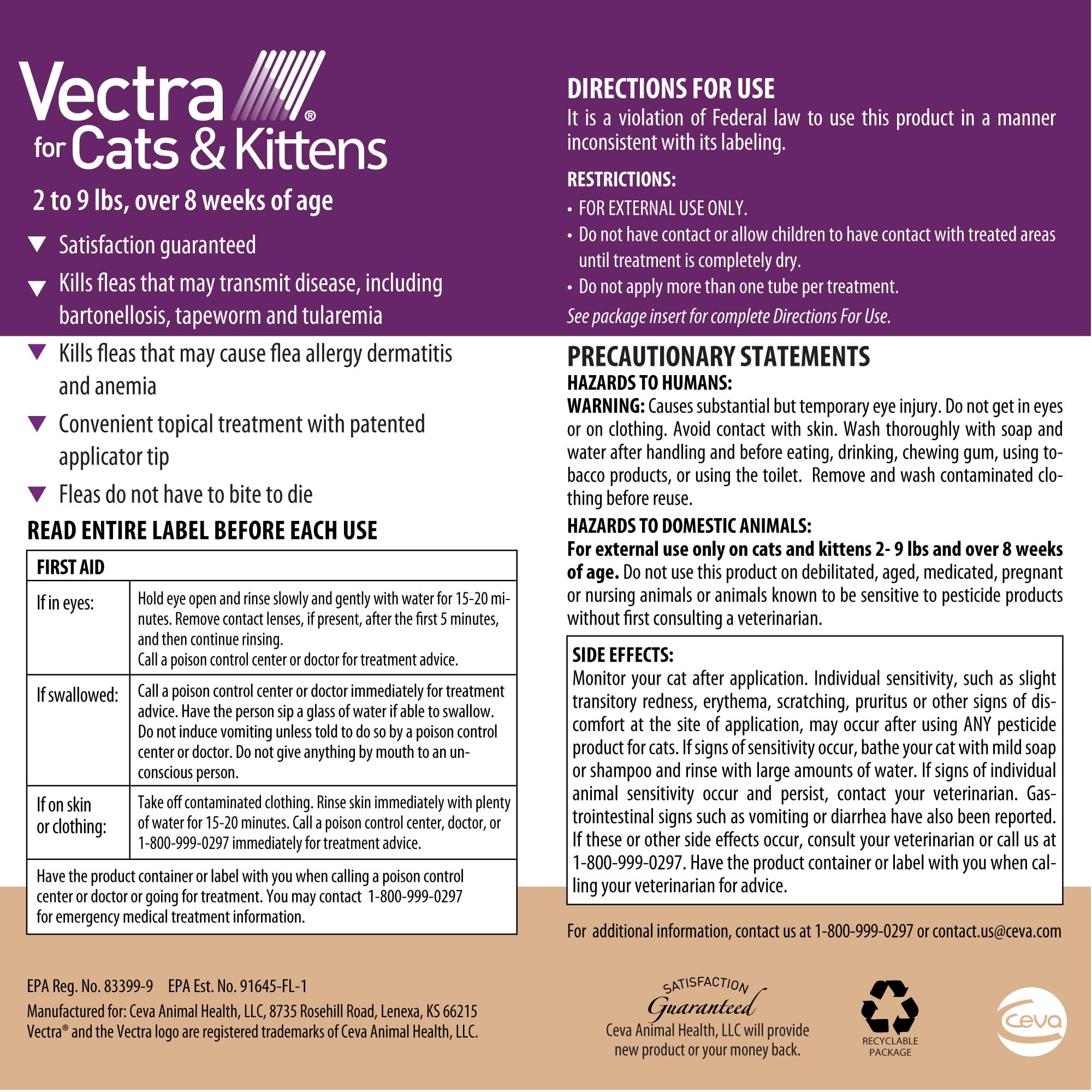 Aplicación en la piel con Vectra para cobertura uniforme.