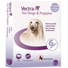 Vectra para perros grandes, aplicación tópica para control de pulgas.