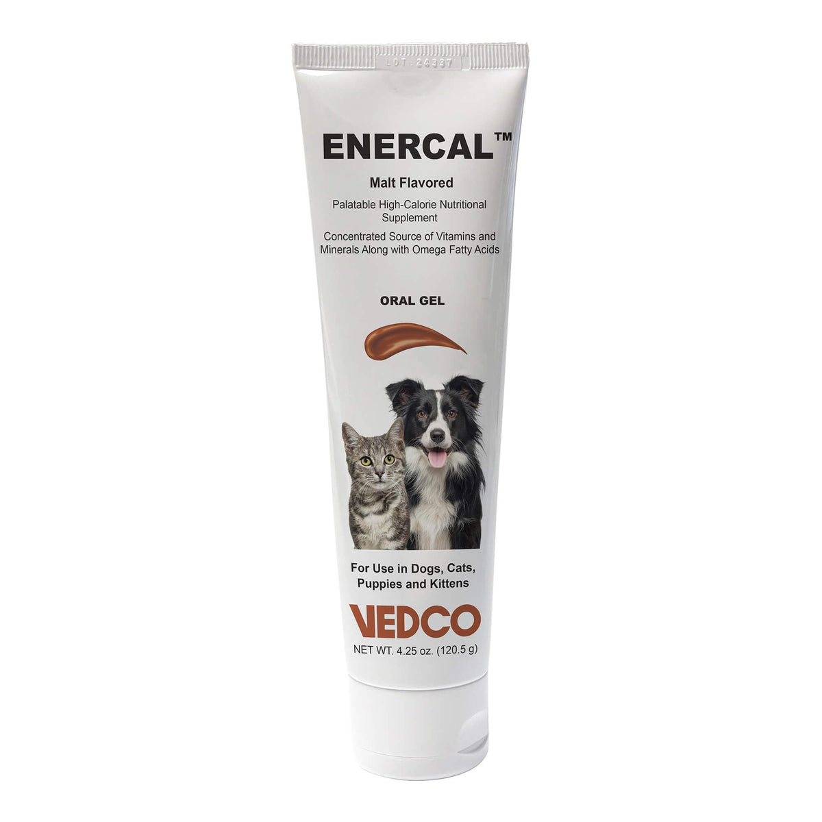 Vedco Enercal Gel Oral Malt, envase compacto para nutrición diaria de mascotas