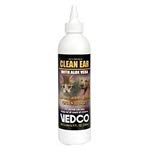 Vedco limpiador de oídos con Aloe Vera, aplicador seguro para la rutina de higiene de mascotas.