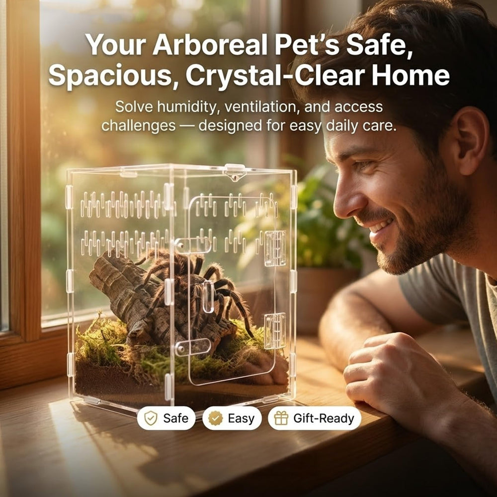 Terrario arbóreo Veectgoo ideal para especies trepadoras.