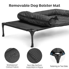 Cama elevada Veehoo con pies antideslizantes para mayor seguridad.