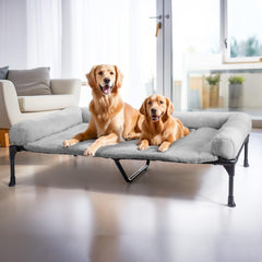 Cojín peludo de la cama Veehoo para perros grandes, confort inmediato.