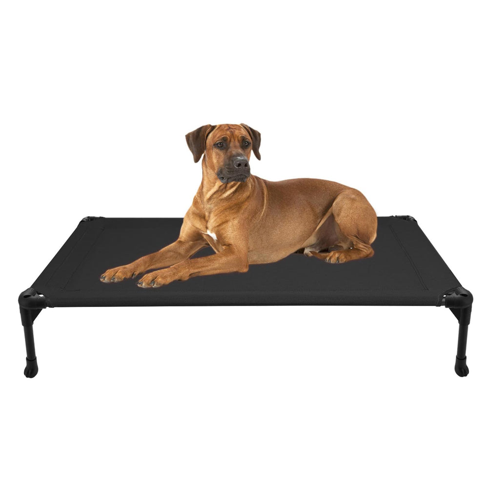 Cama para perro Veehoo elevada exterior grande, descanso fresco al aire libre
