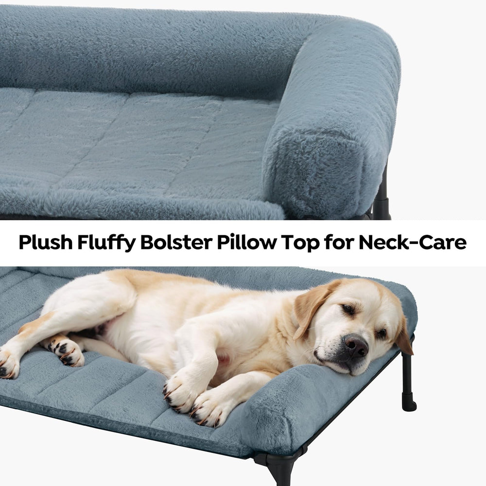 Veehoo bolster esponjoso, primer plano muestra acolchado suave para cuello y descanso