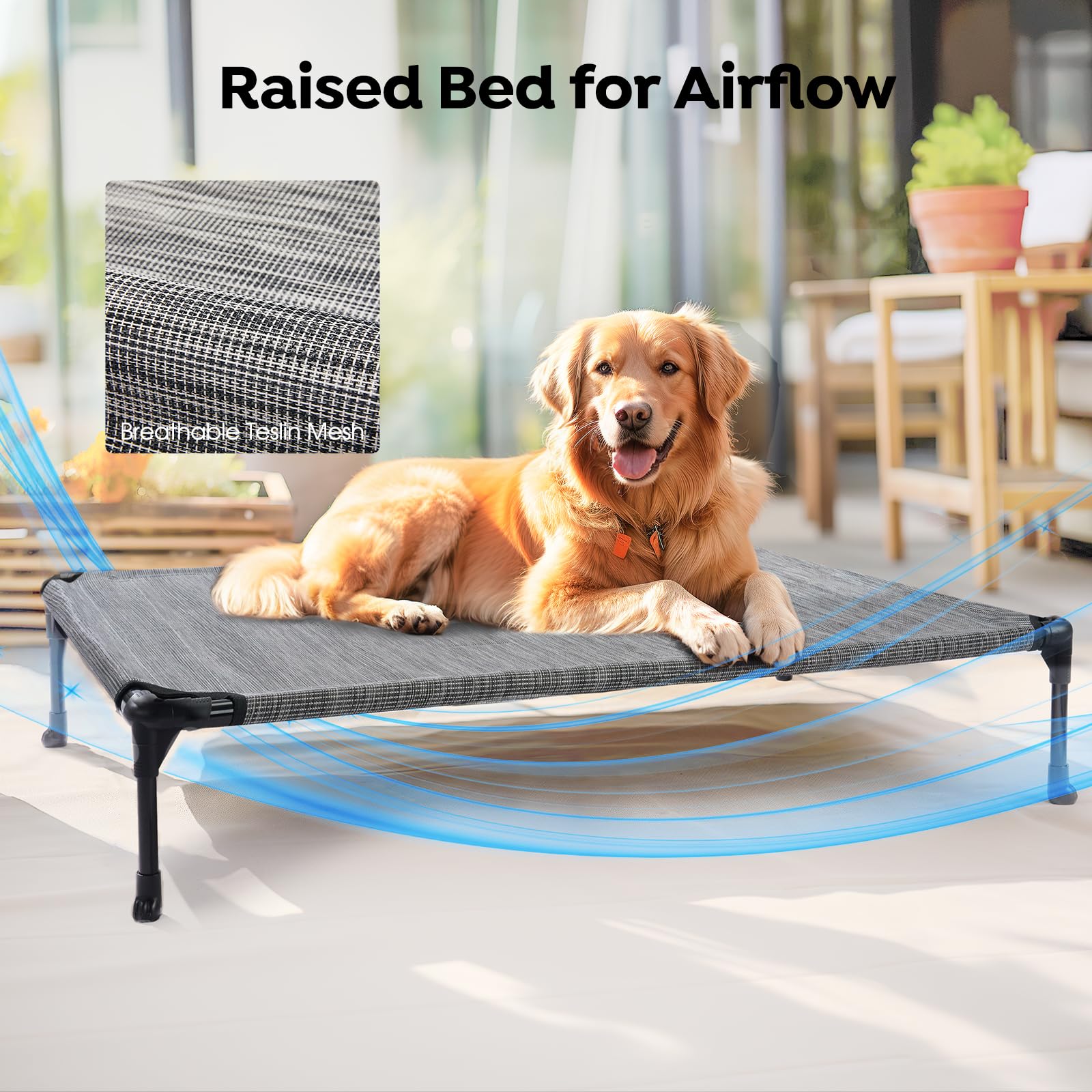 Cama Veehoo apta para interior y exterior, perfecta para patios